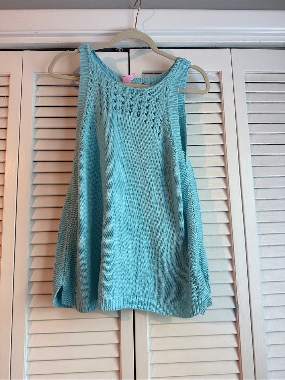 Lilly Pulitzer Aqua Knit Sleeveless Tank